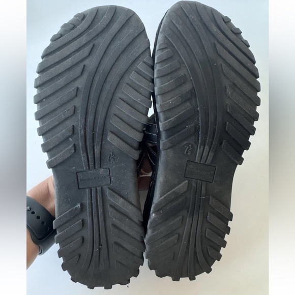 Vintage Y2K 90s Rugged Outback Black Chunky Thong Slip On Sandals Size 7.5 - Picture 8 of 9